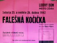 Žďár nad Sázavou, Orel, Falešná kočička - plakát, 1942