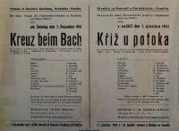 Pardubice, Řemeslnická jednota, Kříž u potoka - plakát, 1941