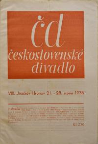 Československé divadlo, roč. XXII., Jiráskův Hronov, 1938