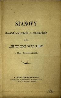 Moravské Budějovice, Budivoj, Spolkové stanovy