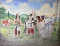 Ratiboř, sál hostince, opona, Přemysl Oráč, Rudolf Stibor, 1925