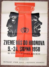 28.JH, výtvarný plakát, 1958.