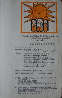 Mělník, NP děti recitace - program - 1. část, 1987