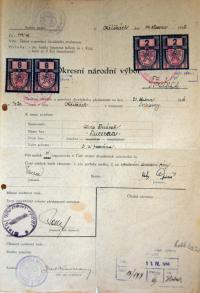 Třebíč, Okresní národní výbor, povolování představení, 1946