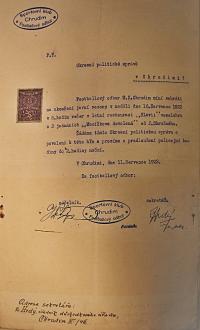 Chrudim, Sportovní klub, Macíčkova dovolená, 1922