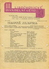 Libochovické divadelní léto 1960 - zpravodaj