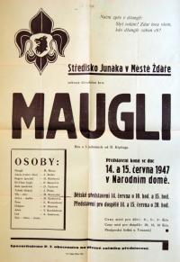 Žďár nad Sázavou, Junák, Maugli - plakát, 1947