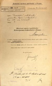 Mysletín, Vojan, potvrzení registrace spolku, 1923