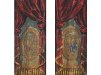 postranice, v oválním rámu vlevo dívka, vpravo chlapec s andělíčky,