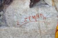 Machovská Lhota, detail opony Odchod J. A. Komenského z Čech, 192x