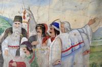 Ratiboř, sál hostince, detail opony, Přemysl Oráč, Rudolf Stibor, 1925