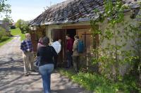 Křižlice, budova staré hasičské zbrojnice, místo nálezu divadelních kulis, 2015