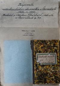 Černilov, Ochotnické divadlo, Zápisník ochotnického divadla, 1870-1875