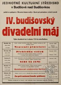 Budišov nad Budišovkou, IV. budišovský divadelní máj - plakát, 1964