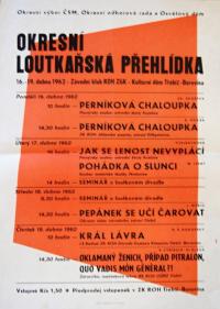 Třebíč, Okresní loutkářská přehlídka - plakát, 1962