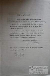 Litomyšl, JDO, Příklady táhnou, korespondence, 1939