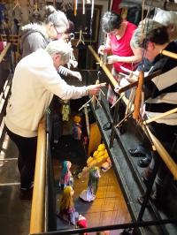 Milevsko, Dům kultury, Loutkářský soubor, Kašpárek a deštivý les, pohled do zákulisí, 2017