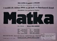 Litomyšl, JDO, Matka - plakát, 1954