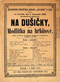 Luže, Jaroslav, Na dušičky - plakát, 1883