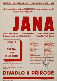 Děhylov, Osvětová beseda, Jana - plakát, 1966