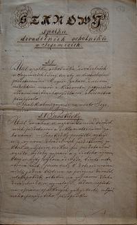 Sezemice, Spolek divadelních ochotníků, Spolkové stanovy, 1864