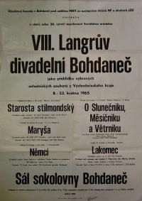 Lázně Bohdaneč, VIII. Langrův divadelní Bohdaneč - plakát, 1965