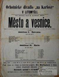 Litomyšl, JDO, Město a vesnice - plakát, 1876
