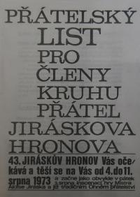 Hradec Králové, Krajské kulturní středisko, Impuls, Jiráskův Hronov, 1973