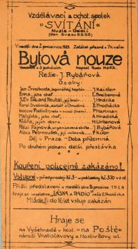 Praha-Nusle, Svítání, Bytová nouze - plakát, 1928