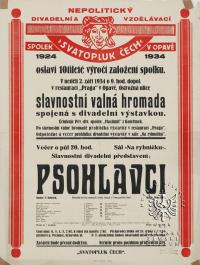 Opava, Čech, Psohlavci - plakát, 1934