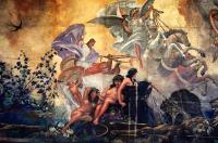 Loužnice, Sokol, detail opony Múzy, 1926