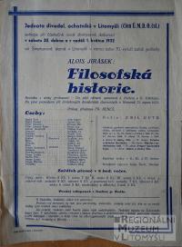 Litomyšl, JDO, Filosofská historie - plakát, 1932