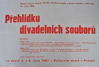 Proseč, Okresní přehlídka divadelních souborů - plakát, 1987