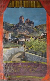 Holetín, hostinec U Zeleného stromu, detail opony