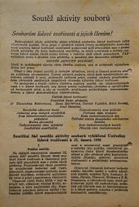 Pardubice, Spolek divadelních ochotníků, Korespondence, 1950