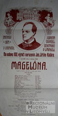 Litomyšl, JDO, Mageóna - plakát, 1912