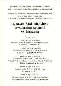 Chomutov, Přehlídka na železnici – program, 1988