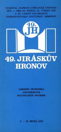 Hronov, NP 49. Jiráskův Hronov, programová brožura, 1979