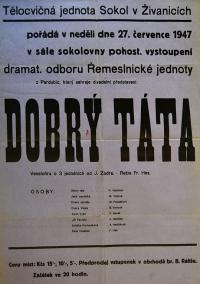 Pardubice, Řemeslnická jednota, Dobrý táta - plakát, 1947