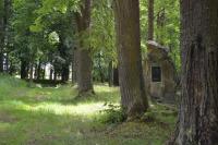 Hořice na Šumavě, Pašijové divadlo, pomnik autora původních pašijí (J.J.Ammann), 2014