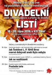Třešť, Divadelní listí – plakát, 2016