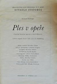 Brno, Svatoboj, Ples v opeře - program, 1971