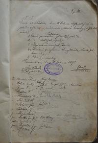 Pardubice, Spolek divadelních ochotníků, Kniha oběžníků, 1893 - 1902