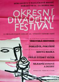 Havlíčkův Brod, Okresní divadelní festival 1961 - plakát