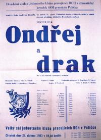 Polička, JKP ROH, Gymnázium, Ondřej a drak - plakát, 1983