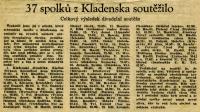 Kladno, Strouhalův okrsek, soutěž 1943/1944 -  účast 37 spolků