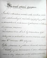 Praha-Ruzyně, Svornost, 05, pamětní kniha, svěcení praporu,1892