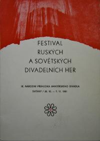 Svitavy, Národní přehlídka ruských a sovětských divadelních her, Programová brožura, 1981