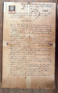 Světlá nad Sázavou, ČOS, Korespondence, nájemní smlouva, 1882