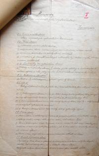 Černovice, Vojenští vysloužilci, stanovy spolku